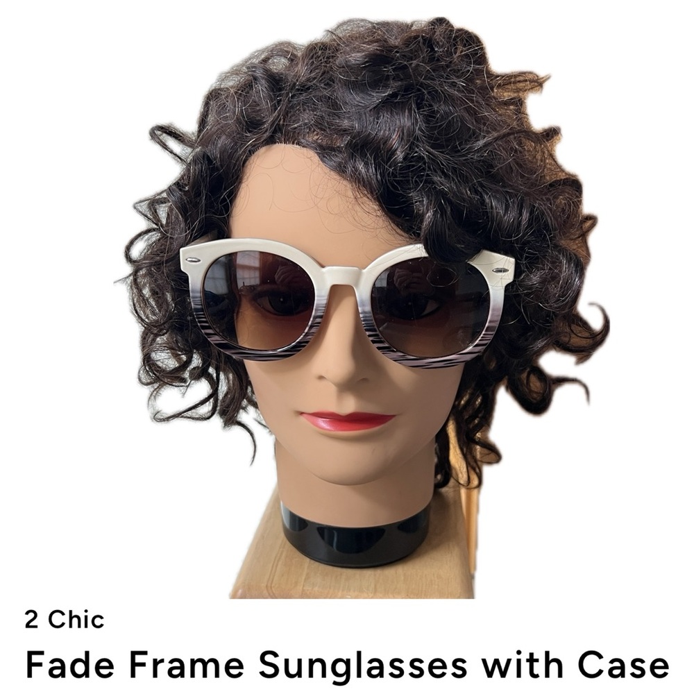 🕶️Stylish Fade Frame / Gradient Frame Cream & Brown Sunglasses | 2Chic/SugarBoo